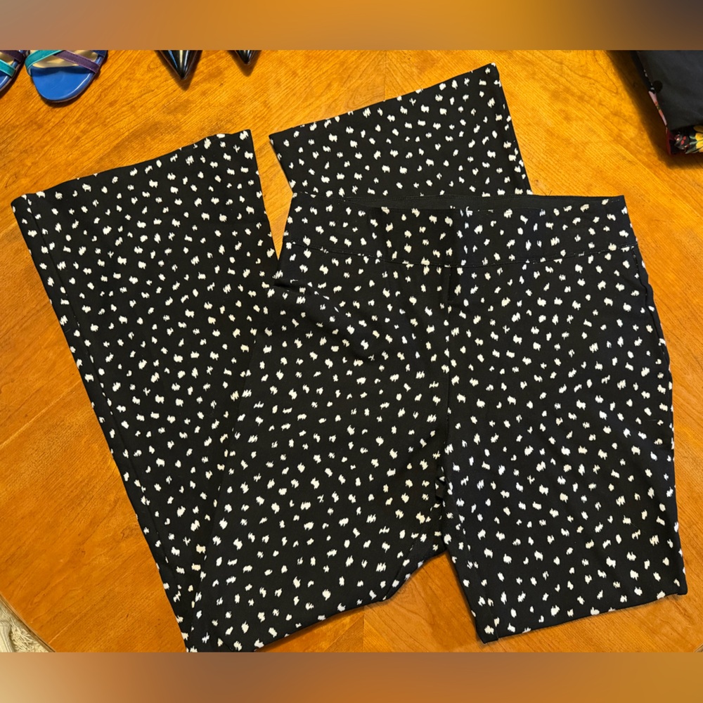 Investments Black and White Boot Cut Pants